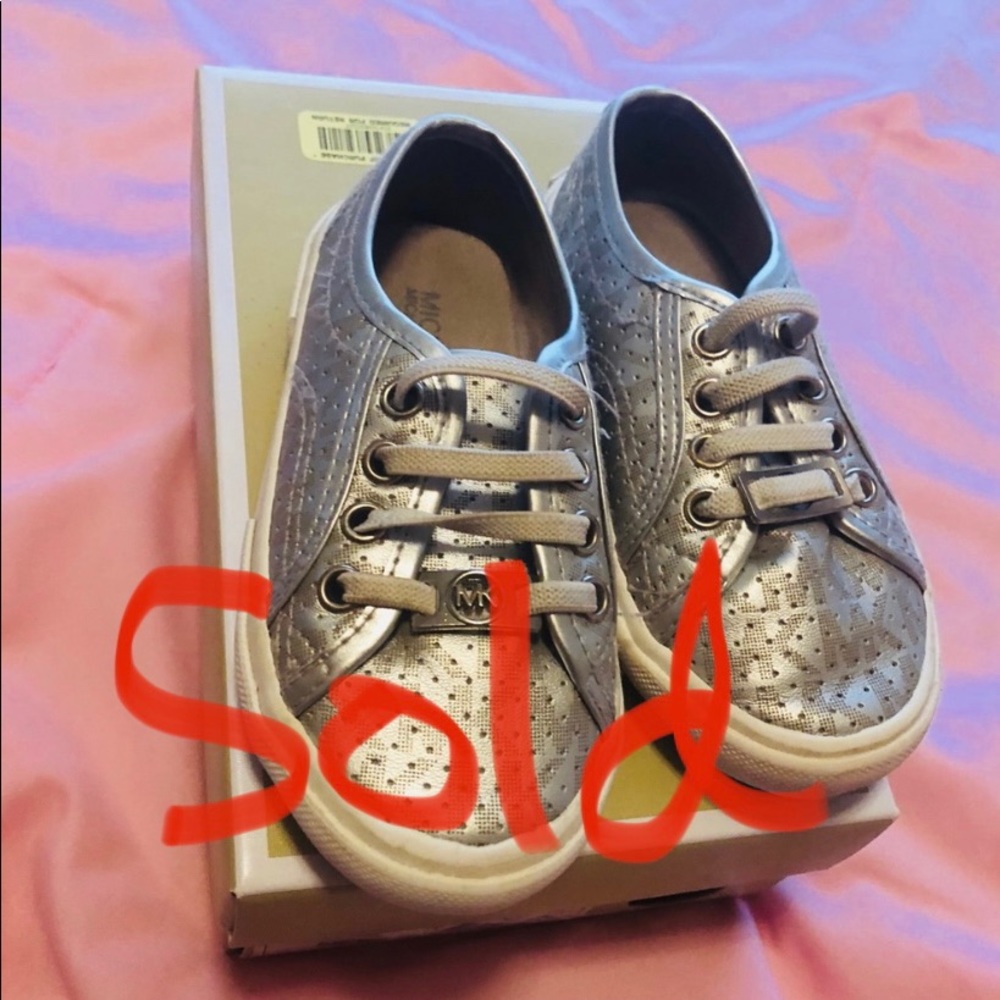 Michael Kors toddler silver shoes